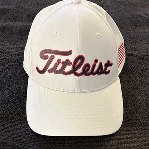 New Titleist Hat Red White & Blue With American Flag